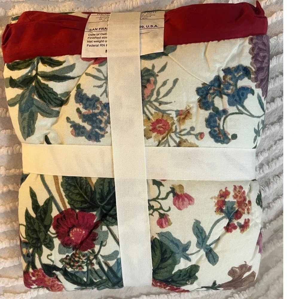 Pottery Barn Margeaux Floral Embroidered Euro Sham romantic floral rose,peonie‎